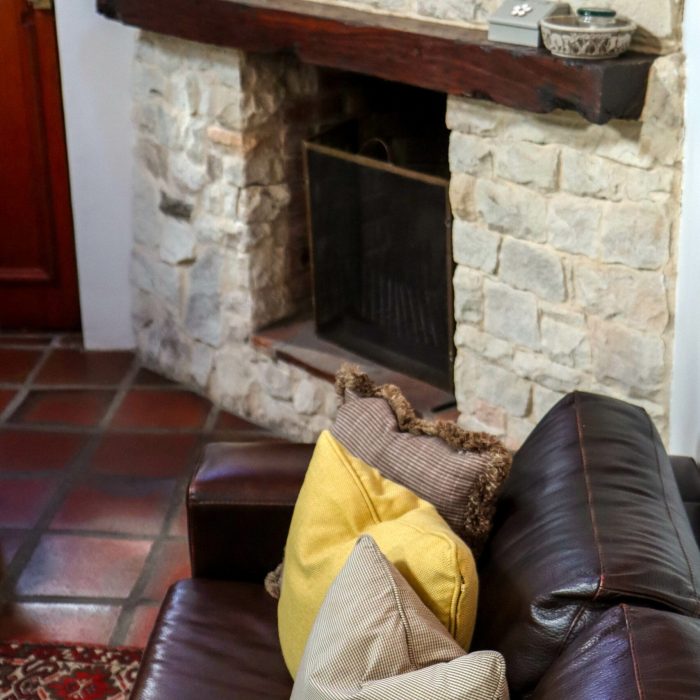 Strelitzia cozy fireplace